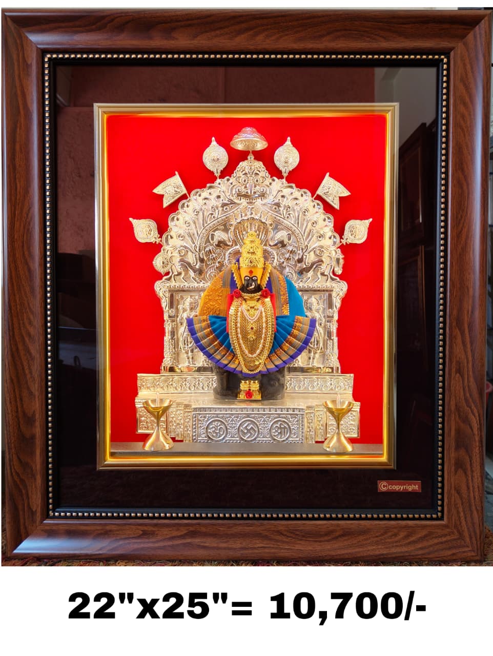 Shri Mahalaxmi  3D box Fram  
